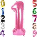 40 Inch Pink Number 1 Balloon, Giant Number 1 Balloons for 11th 12th 21st Birthday Decorations, Party Supplies for Baby Boy Girl, Pink Party Decor