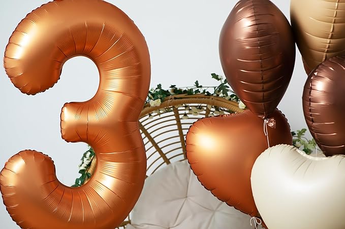 40 inch Orange Number Balloon Giant Foil Helium Balloons for 9th Birthday Party Decorations