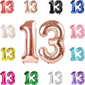 13 Balloon Number, Rose Gold Number 13th 31th Birthday Balloons 40 Inch, 13 or 31 Years Old Rose Gold Birthday Decorations for Boys Girls, 13th Anniversary Decorations