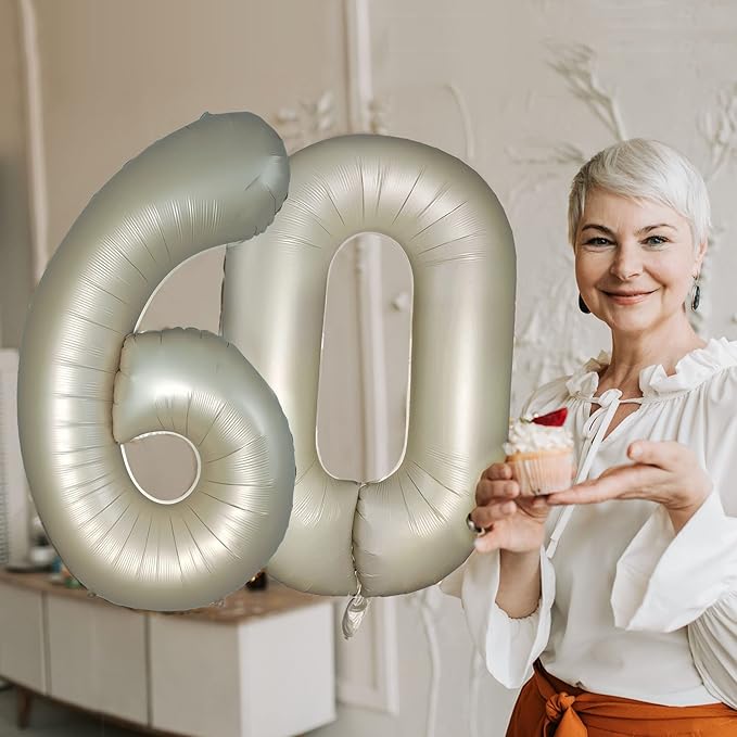 Number 0 Balloons White Sand Zero Balloon for 10 Birthday 40 Inches Cream White Large Numbers 20 Birthday Party Nude Ballons Beige 0 Digital Neutral Balloon Pearl White 0