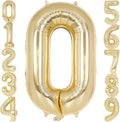 Light Gold Number 0 Balloon 40 Inch, Big Large Foil Helium White Gold Number Balloons, Giant Mylar Number 0 Balloons for Birthday Party Decorations Supplies Anniversary
