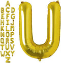 40 Inch Gold Letter U Balloons, DIY Phrase Foil Alphabet Letter U Balloons DIY Word U Banner for Birthday Anniversary Celebration Graduation Party Supplies Decoration