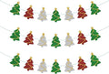 3 Set Pre-Strung Christmas Decorations,Glitter Christmas Tree Banner Garland for Winter Party,Mantle Decor,Xmas Door Wall Window Hanging Decoration,Happy Holidays Decorations
