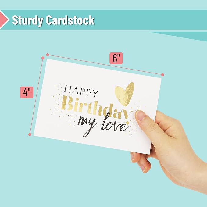 Mr. Pen Assorted Color Birthday Cards, 20 Pack, 4 x 6 Inches, Blank Inside, Includes Envelopes