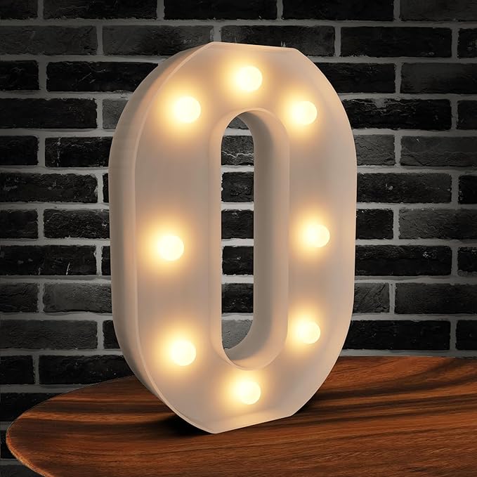 Marquee Letters Light up Sign, 26 Alphabet Battery Powered LED Lights, White Plastic Letters for Valentines Day Engagement Party Wedding Baby Shower Birthday, Xoxo