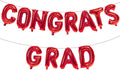 KALOR 16 Inch Red Congrats Grad Banner Balloons, Red Congrats Grad Letters Sign, Graduation Decorations 2026 for Graduation Party Decorations 2026