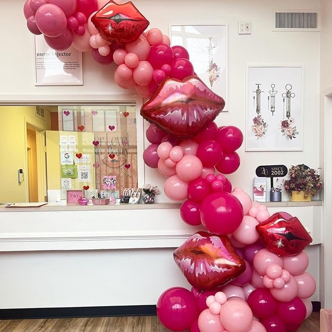 Patimate Pink Balloons Set, 50 pcs 12 inch Metallic Pastel Hot Pink Latex Balloons Kit for Girls Women Birthday Baby Shower Bachelorette Wedding Bridal Shower Princess Party Decorations