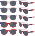 YQVIE Bulk American Flag Sunglasses for Adult Retro Independence Day Glasses UV400 Protection