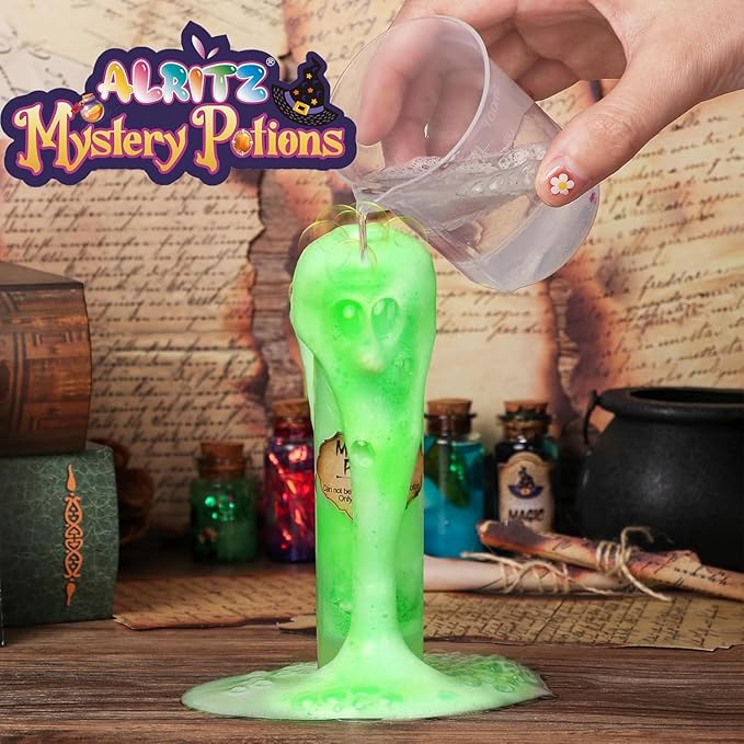 Alritz Mystery Potion Kits for Kids, 20 Magic Mix Witch Potion Bottles, Happy Decorations Ornaments Pumpkin Table Craft Toys Gift for Boys Girls Age 6 7 8 9 10 11+ Indoor Outdoor Party Decor