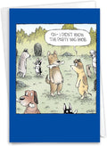 NobleWorks Funny Birthday Greeting Card with 5 x 7 Inch Envelope (1 Card) Bday Dog Party C11078BDG