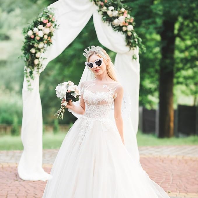 Jaciya Pearl Bride Headband with Veil