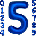 Navy Blue Number 5 Balloons 40 Inch Large Dark Blue Helium Foil Balloons for Birthday Party 2024 Graduation Decorations Anniversary Celebrations (Number 5)