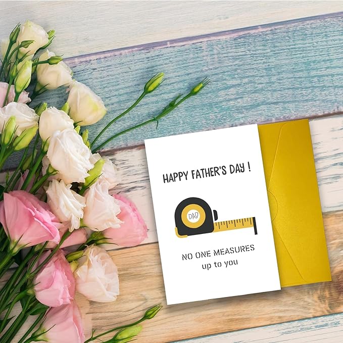 UUEFKTN Funny Father's Day Card for Dad, Cute Fathers Day Card Gift for Him, Ideal Fathers Day Gift From Daughter Son, Happy Father's Day Card Gift for Dad Father Stepfather Grandpa