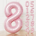 Pink Number 8 Balloons – 40 Inch Giant Foil Number Balloon, Light Pink Number Balloon for Girls Birthday, Baby Shower & Princess Theme Party Decorations