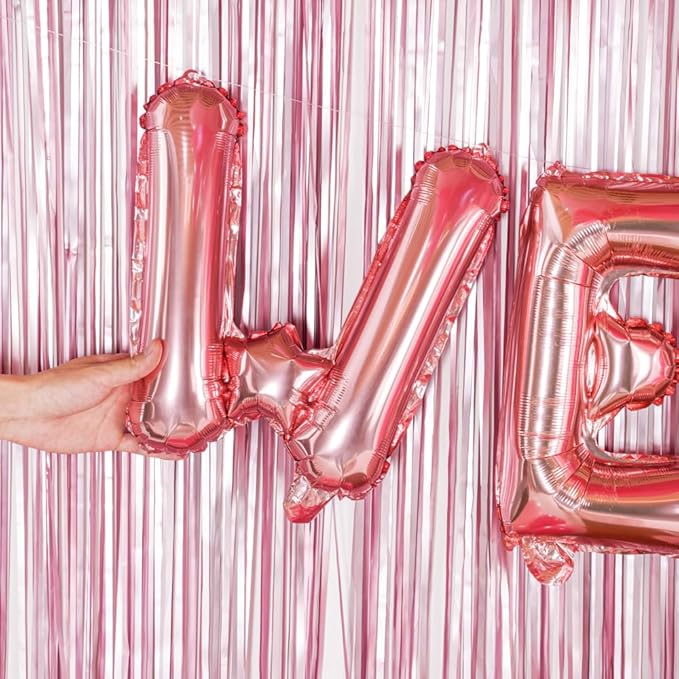 Restaurantware-Balloonify 16 Inch Letter Balloon, 1 Alphabet Party Balloon - Letter W, Self-Sealing, Rose Gold Foil Mylar Finish, Hanging Loop, Decoration For Birthday, Wedding, Or Graduation