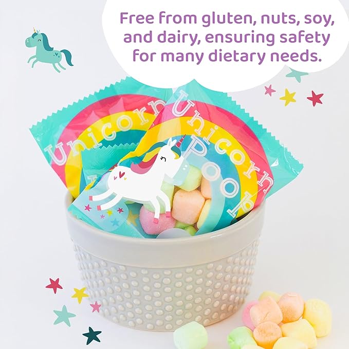 Unicorn Poop Candy - MADE IN THE USA - Unicorn Party Supplies - Unicorn Birthday Party Favors for Kids - Bulk Candy Packs for Classroom (36 Pack)