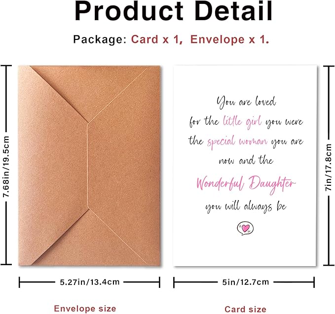 Funny Birthday Card For Daughter, Special Birthday Card For Daughter, You Will Always Be a Wonderful Daughters, Happy Birthday Card
