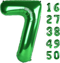40 Inch Green Large 7 Number Balloons Dark Green, Big Foil Number Balloons, Giant Helium Happy 17th 27th Birthday Party Decorations for Man and Women, Huge Mylar Anniversary Party Supplies