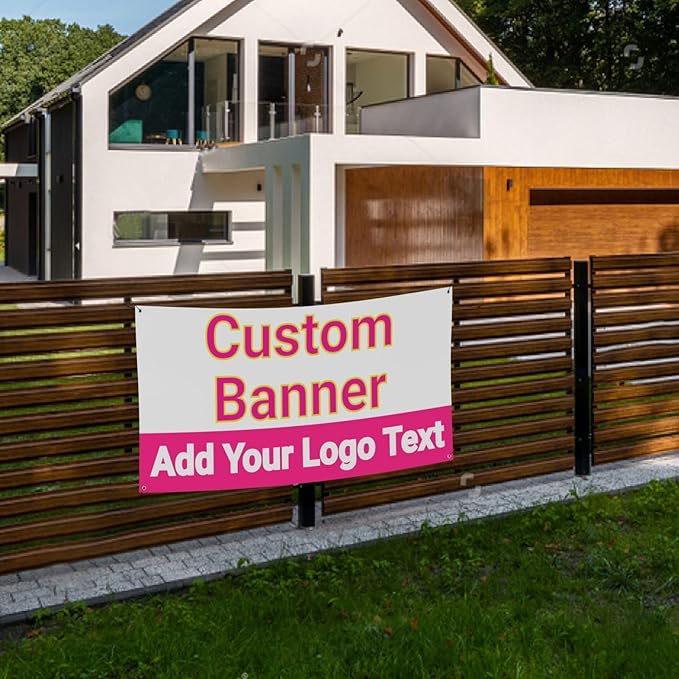 Custom Banners Personalized Banner Signs with Logo Text for Party Birthday Graduation Wedding Event Decoration 35×70 Inches
