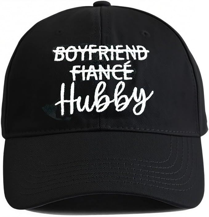 Adjustable Embroidered Hat for Bridal Shower Wedding Engagement Anniversary Honeymoon Newlyweds Couples Gifts
