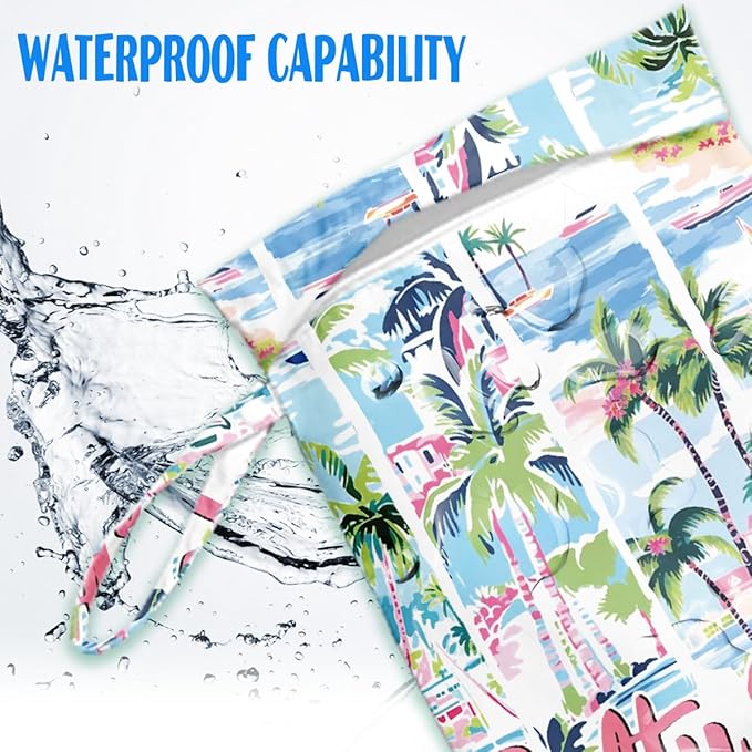 Beach Essentials, Wet Bag for Swimsuit Dirty Clothes Yoga Gym Diaper, Wet Dry Bag, Beach Vacation Essential for Travel Poor Bathing Summer Coastal Gifts Salty Soul