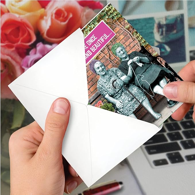 NobleWorks - Pack of 3 Hilarious Birthday Greeting Cards with Envelopes (1 Designs, 3 Each) - Young and Beautiful C3635BDG-C3x1
