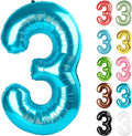 Light Blue Number 3 Balloon 40 Inch, 3 Balloon Number, 3rd Birthday Decorations, Light Blue Party Supplies for Boys Girls