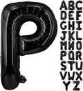 Lovoir 40 Inch Large Black Letter P Balloons Big Size Jumbo Mylar Foil Helium Balloon for Birthday Party Celebration Decorations Alphabet Black P