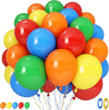 Red Yellow Blue Green Balloons, 60PCS Red Orange Blue Balloons, Rainbow Cartoon Theme Primary Color Latex Balloon for Kids Birthday Baby Shower Festival Carnival Circus Party Decorations Supplies