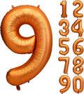 40 inch Orange Number Balloon Giant Foil Helium Balloons for 9th Birthday Party Decorations