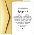 Chenive Heartfelt Boyfriend Greeting Card, Birthday Card for Boyfriend, Anniversary Card for Him, How Incredibly Proud I Am To Call You My Boyfriend
