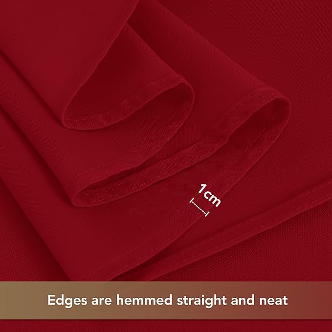 sancua Red Tablecloths for 6 Foot Rectangle Tables, 8 Pack - Washable Polyester Fabric Table Cloth for Wedding Christmas Party, Birthday, Banquet Reception, 54x108 Inch
