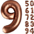 Dark Brown 9 Balloon, Coffee Brown Number Balloons 40 Inch, 9th Giant Chocolate Birthday Decorations for Boys Girls,19th 29th Party Decorations Supplies, Number 9 Balloon