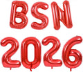 TONIFUL 2026 Nurse Graduation Decorations Red BSN 2026 Balloons 16 Inch BSN 2026 Banner Class of 2026 Congrats Nurse Balloons Decorations 2026 Nursing Graduation Party Supplies