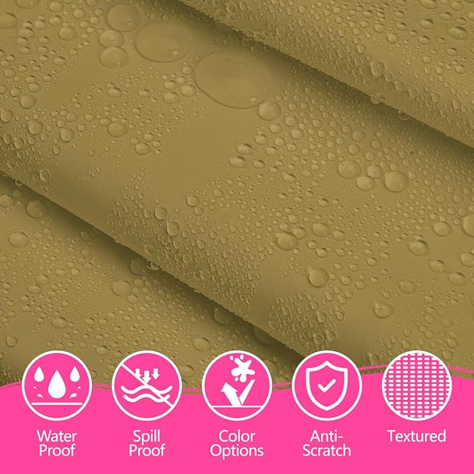 Disposable Plastic Tablecloth Gold 54x108 Inch, 5-Pack Waterproof Rectangular Table Cover for Parties, Picnics, Dining Protection