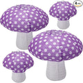 4Pcs Mushroom Shaped Paper Lanterns, Windspeed Large Paper Lantern Mushroom Shaped Paper Lantern For Nursery Garden Christmas Party Decoration 8 inch, 12 inch (Purple)