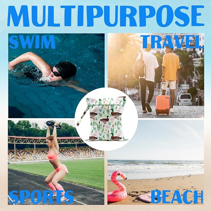 Beach Essentials, Wet Bag for Swimsuit Dirty Clothes Yoga Gym Diaper, Wet Dry Bag, Beach Vacation Essential for Travel Poor Bathing Summer Duck Gifts for Duck Lovers