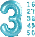 40 Inch Number Blue 3 Balloon,Large Dark Blue Foil Number Balloons 3rd 13 23 30 for Boys Girls,Digit Three Balloons Birthday Anniversary Events Party Decorations Supplies
