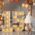 imprsv 3FT Light Up Numbers, Marquee Numbers 15th Birthday Decorations for Girls Boys, 15th Birthday Women Foam Board Anniversary Party Decorations Arch Kit (DIY)