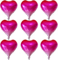 Lovoir 10 Pcs Gradient Heart Shape Foil Mylar Balloons 18 Inch Love Balloons for Valentine's Day Birthday Party Decorations Wedding Engagement Romantic Decor (Gradient)