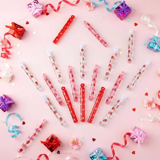 32 Pcs Strawberry Bubble Wands Sweet Berry Bubble Wand for Party Favors Adult Summer Activity Birthday Party Goodie Bag Stuffers Gifts Wedding Supplies
