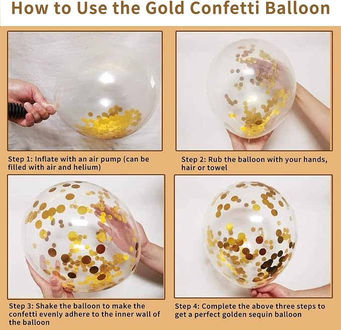 Gold White Sand Confetti Balloons, 50pcs 12 inch Beige Gold Nude Neutral Balloons for Birthday Wedding Bride Shower Party Decoration