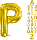 Letter Balloons 40Inch Large Giant big Foil Mylar Gold Balloons P for Birthday Party Decorations