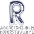 Silver Letter R Balloons 40 inch Large Alphabet R Balloons Silver Helium Foil Letter Balloon Banner for Birthday Party Anniversary Wedding Decoration