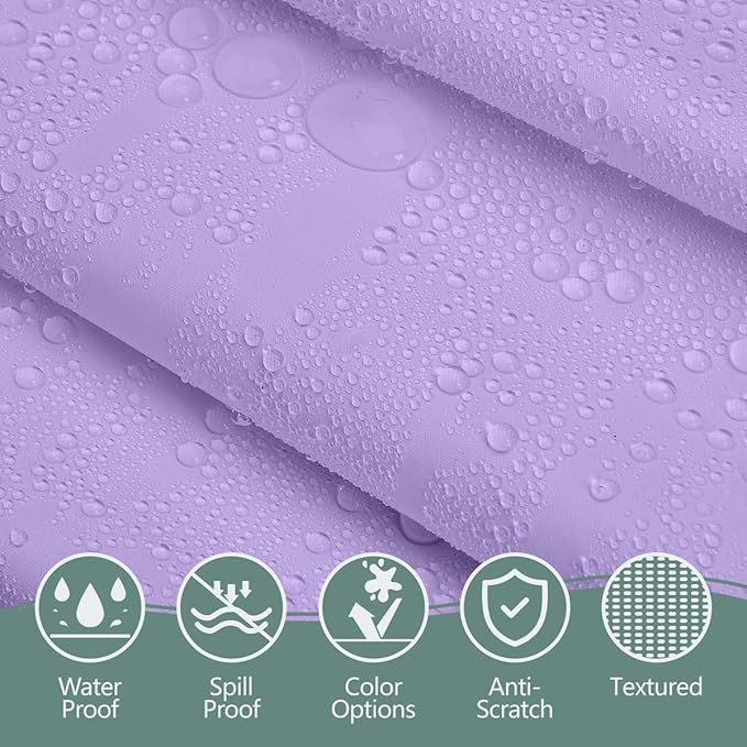 Disposable Plastic Tablecloth 54x108 Inch Rectangle - Lavender, 4 Pack Waterproof & Tear-Resistant Party Table Cover for Dining, Picnic, Crafts, Holiday Decor