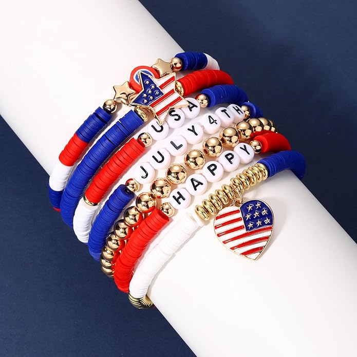 Surfer Heishi Bracelets for Women Stackable Rainbow Vinyl Disc Clay Beaded Stretch Bracelets Elastic Layering Friendship Bracelets Boho Summer Beach Jewelry