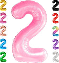 KatchOn, Giant Pink Number 2 Balloon - 40 Inch | Two Balloon, Light Pink 2 Balloons Number | 2nd Birthday Decorations for Girl | Two Sweet Birthday Decorations, 2nd Happy Anniversary Decoration