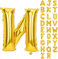 Gold Letter Balloons 40 Inch N Balloon Letters N Alphabet Name Balloons Giant Letters With Straw Big Balloons Foil Gold Balloons For Birthday Party Decorations Wedding Thanksgiving Christmas Balloons