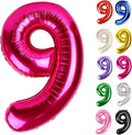Hot Pink Number 9 Balloon 40 Inch, 9 Balloon Number, 9th Birthday Decorations, Hot Pink Party Supplies for Boys Girls