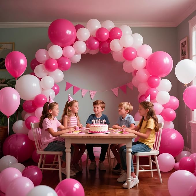KAWKALSH Hot Pink Balloon Arch Kit 111Pcs 18 12 5 Inch Latex Party Balloons Garland for Birthday Baby Shower Wedding Engagement Anniversary Christmas Party Decorations